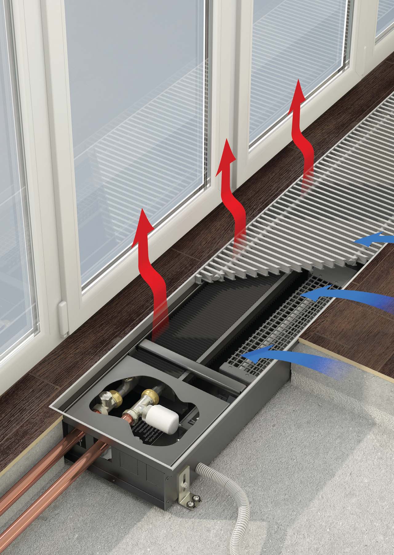 Как сделать батареи в полу