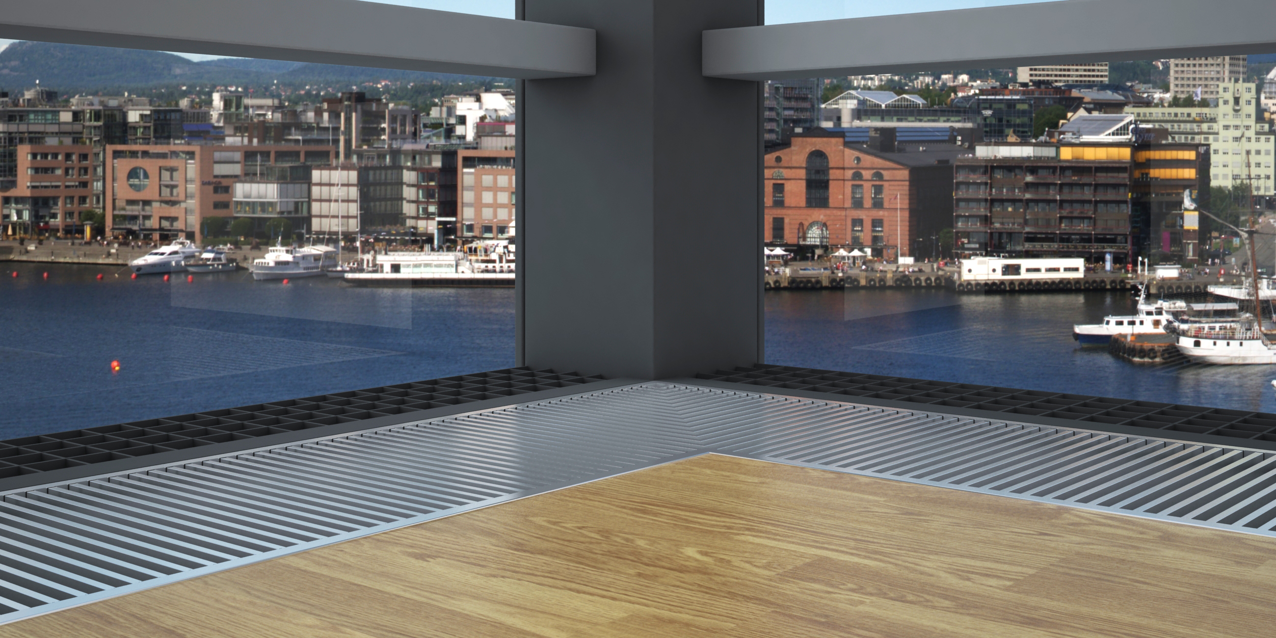 Внутрипольный конвектор в квартире Внутрипольный конвектор в квартире